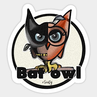 The bat owl Sticker